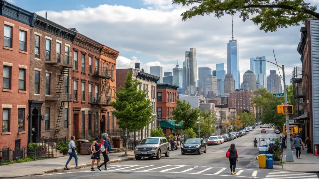 Scenic view of Brooklyn streets and skyline, highlighting opportunities for investing in Brooklyn real estate