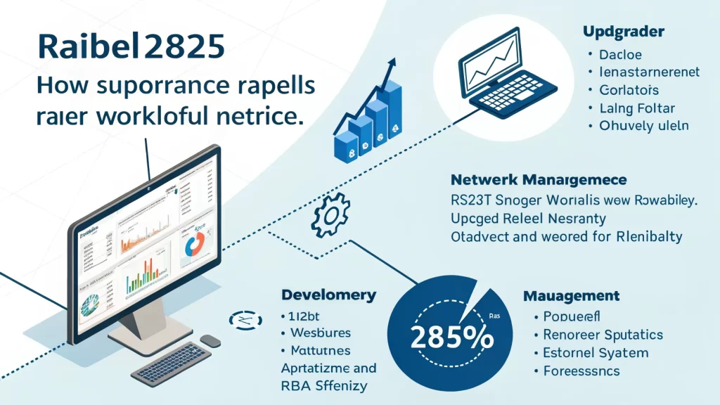 Ralbel28.2.5 software dashboard displaying network management and performance metrics.