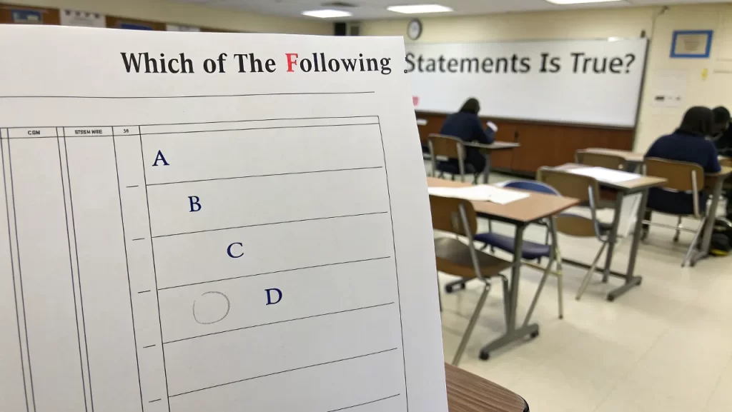 which of the following statements is true