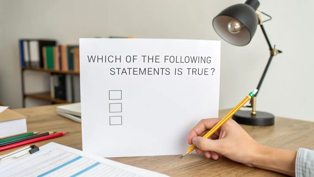 which of the following statements is true