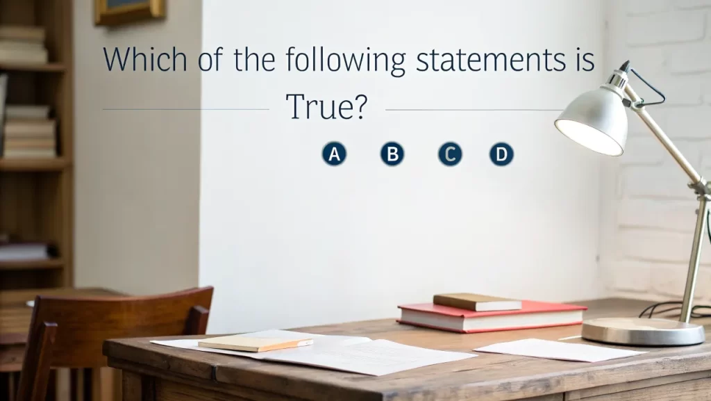 which of the following statements is true